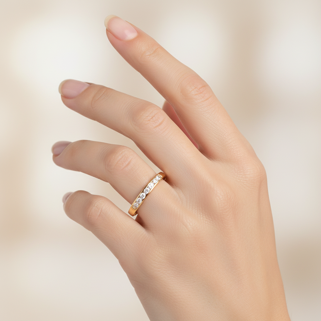 9ct Yellow Gold with 0.25 CT Diamond Ring.