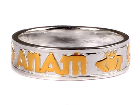 Celtic Irish Mo Anam Cara “My Soul Mate”  Silver with Gold Plating Claddagh Design ring Set