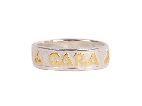 Mo Anam Cara Trinity Knot Silver With Gold Plate Wedding Ring Set