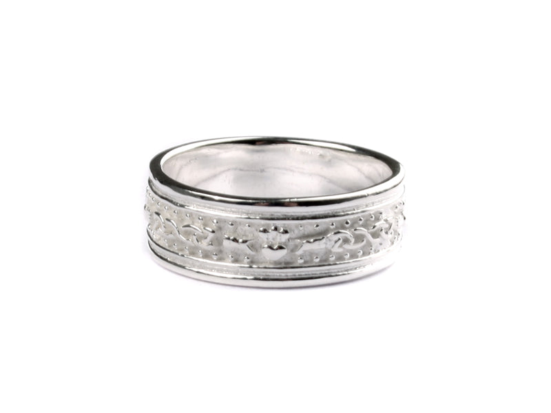 Claddagh Silver Band  Ring