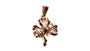 Claddagh Shamrock Rose Plated Silver Pendant