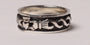 Claddagh Oxydised Silver Band Ring