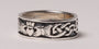 Claddagh Silver Oxydised Band Ring