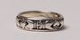 Claddagh Silver Oxydised Unisex Band Ring