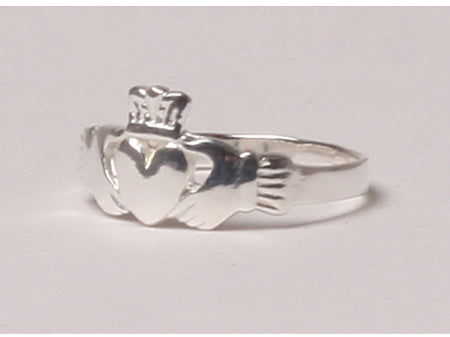 Claddagh Silver Kids Ring H/W