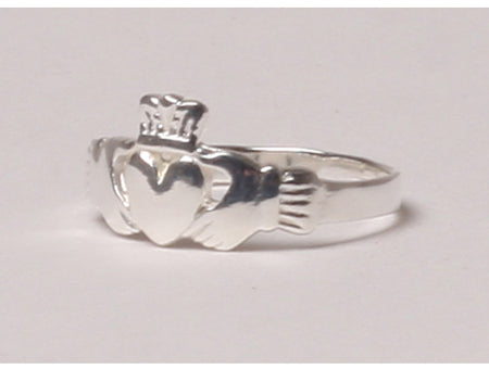 Claddagh Silver Kids Ring H/W