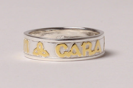Mo Anam Cara “My Soul Mate Goldplated on Silver Gents Ring
