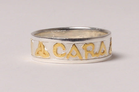 Mo Anam Cara “My Soul Mate” Goldplated on Silver Ladies Ring