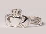 Claddagh Silver Ring Gents with a Trinity Knot Design