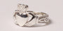 Claddagh Silver Ring Ladies with a Trinity Knot Design