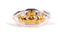 Claddagh Silver Ring With Goldplating