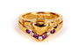 Claddagh Wishbone Design Silver Ring With Goldplating