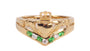 Claddagh Wishbone Design Silver Ring With Goldplating