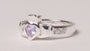 Claddagh Ring with Light Amethyst Cubic Zirconia June BirthStone