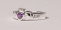 Claddagh Ring with Amethyst Cubic Zirconia February Month BirthStone