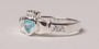 Claddagh Ring with Aquamarine Cubic Zirconia March BirthStone