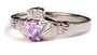 Claddagh Ring with Alexandrite Cubic Zirconia June Month BirthStone