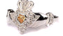 Celtic Silver Claddagh Champagne November Birthstone Ring