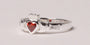 Claddagh Ring with Garnet Cubic Zirconia January BirthStone