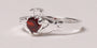 Claddagh Ring with Garnet Cubic Zirconia January Month BirthStone