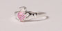Claddagh Ring with Pink Cubic Zirconia October Month BirthStone