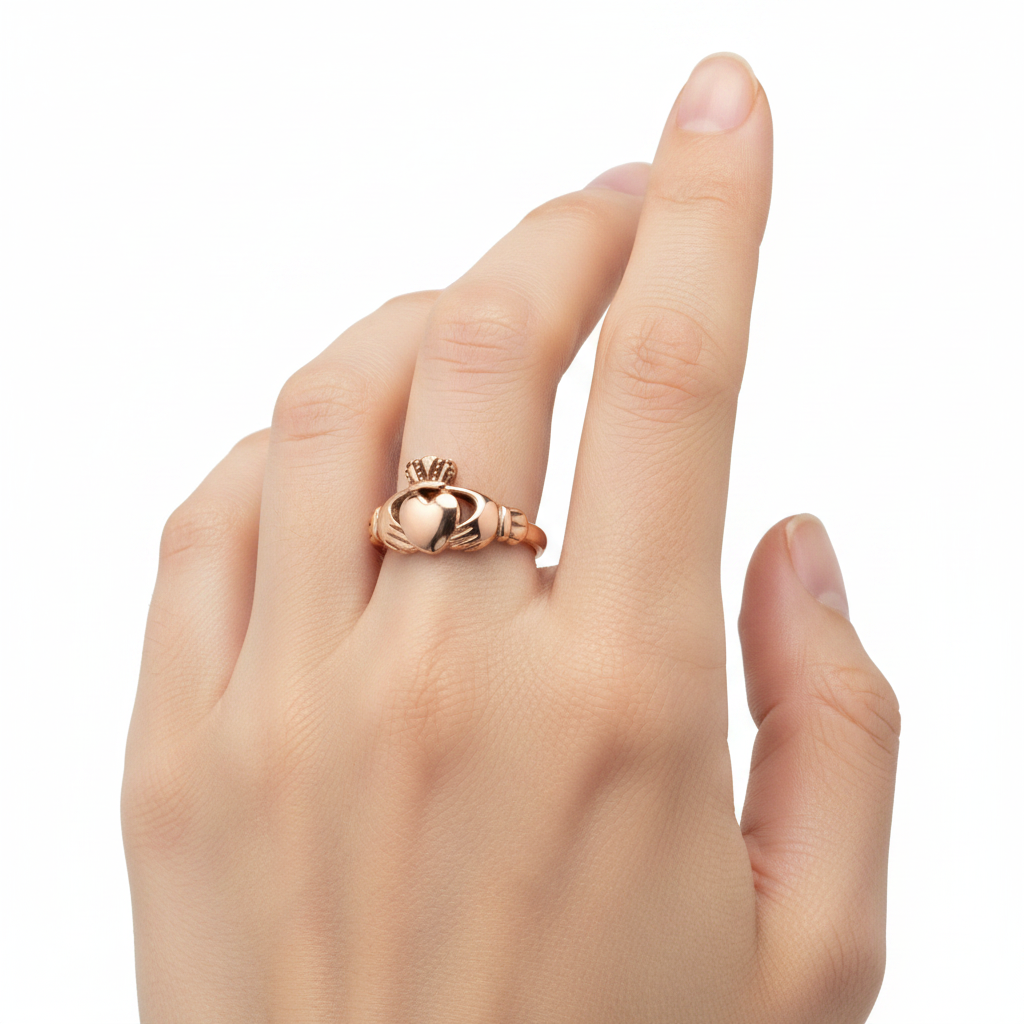 9CT Rose Gold Ring H/W.