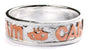 CELTIC IRISH ANAM CARA MY SOUL MATE CLADDAGH SYMBOL ROSE GOLDPLATED GENTS SILVER RING.