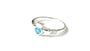 Claddagh Ring with Blue Topaz Cubic Zirconia December BirthStone