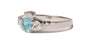 Claddagh Ring with Blue Topaz Cubic Zirconia December BirthStone