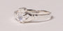 Claddagh Ring with White Cubic Zirconia April Month BirthStone