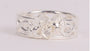 Claddagh Silver Ring with White Cubic Zirconia Stone