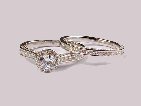 A White Cubic Zirconia Ring.