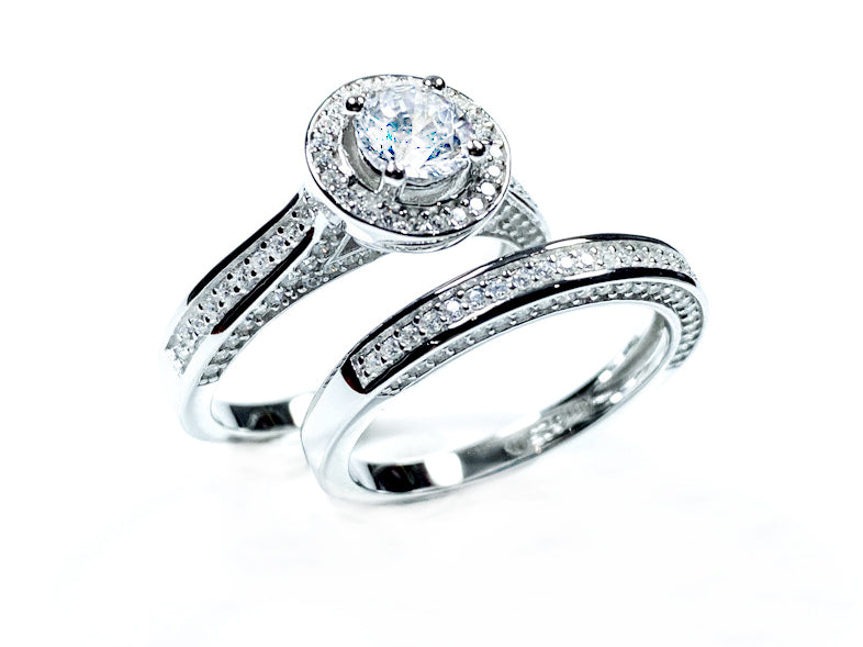 A White Cubic Zirconia Ring.