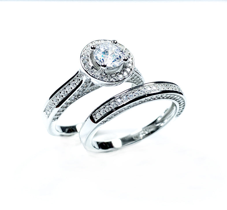 A White Cubic Zirconia Ring.