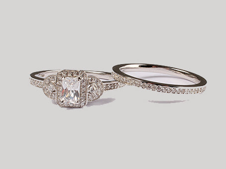 A White Cubic Zirconia Ring.