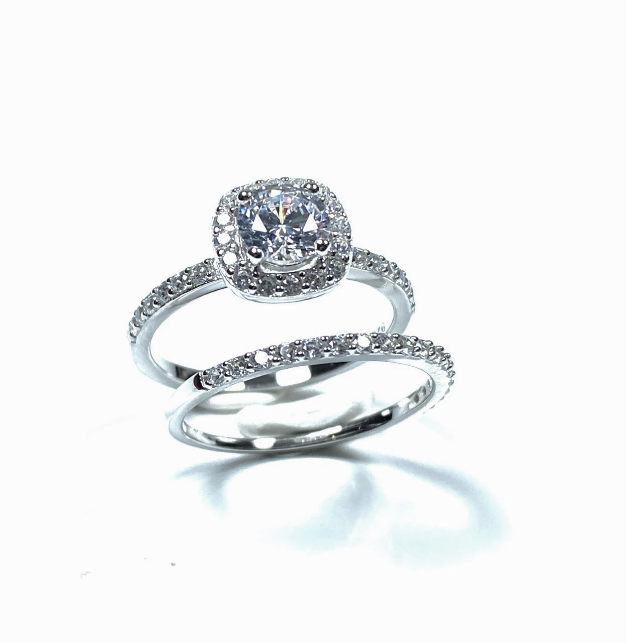 A White Cubic Zirconia Ring.