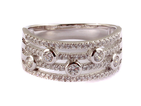 A White Cubic Zirconia Ring.