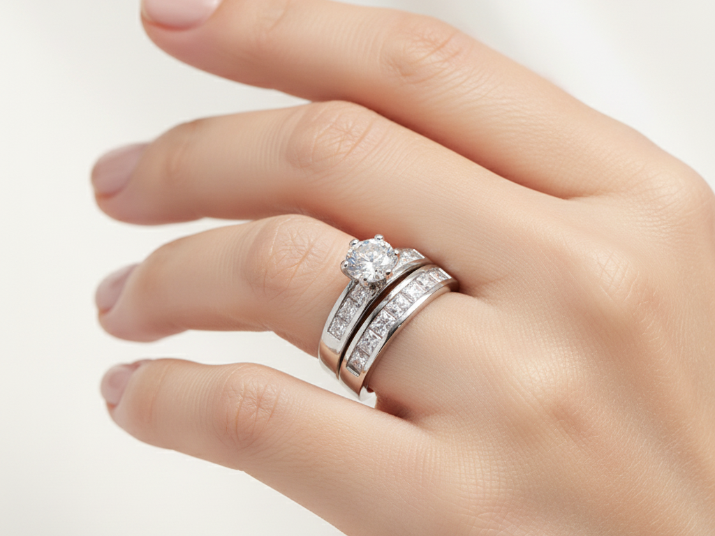 A White Cubic Zirconia Ring