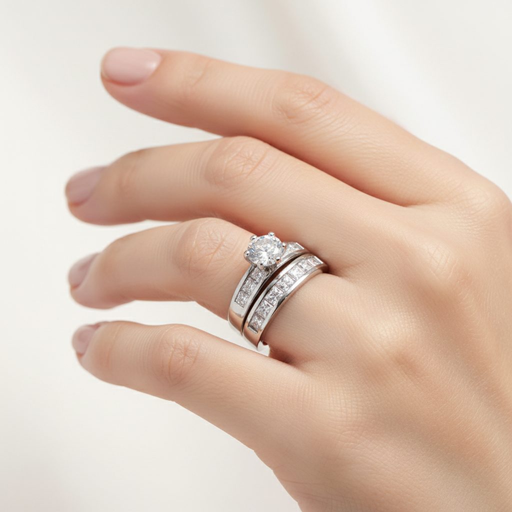A White Cubic Zirconia Ring