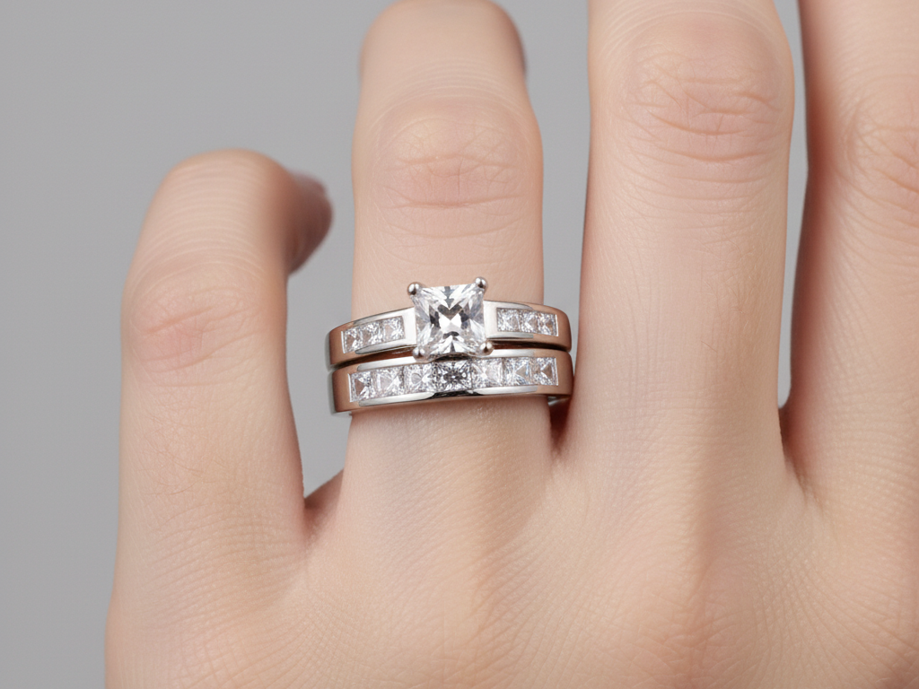 A White Cubic Zirconia Ring