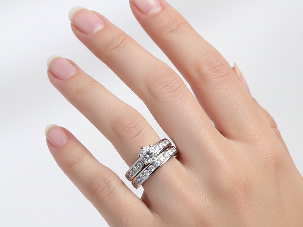 A White Cubic Zirconia Ring