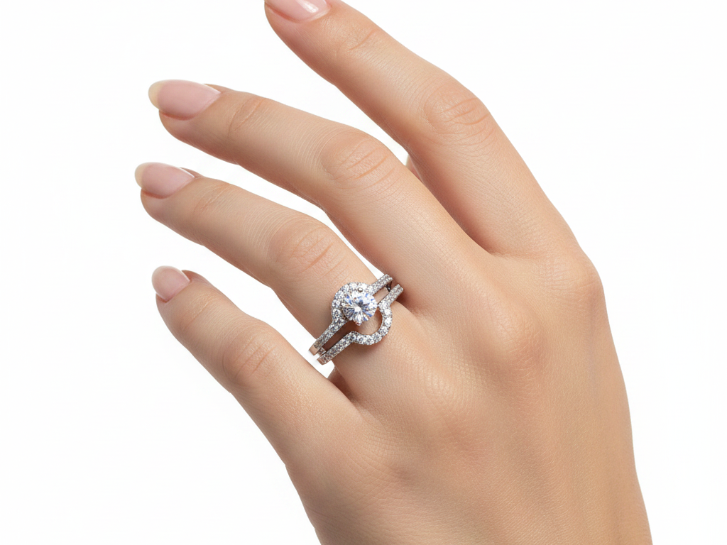 A White Cubic Zirconia Ring