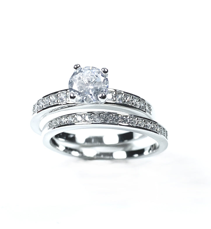 A White Cubic Zirconia Ring