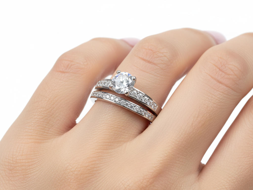 A White Cubic Zirconia Ring