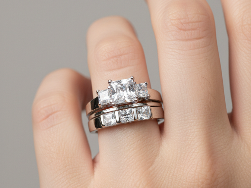 A White Cubic Zirconia Ring