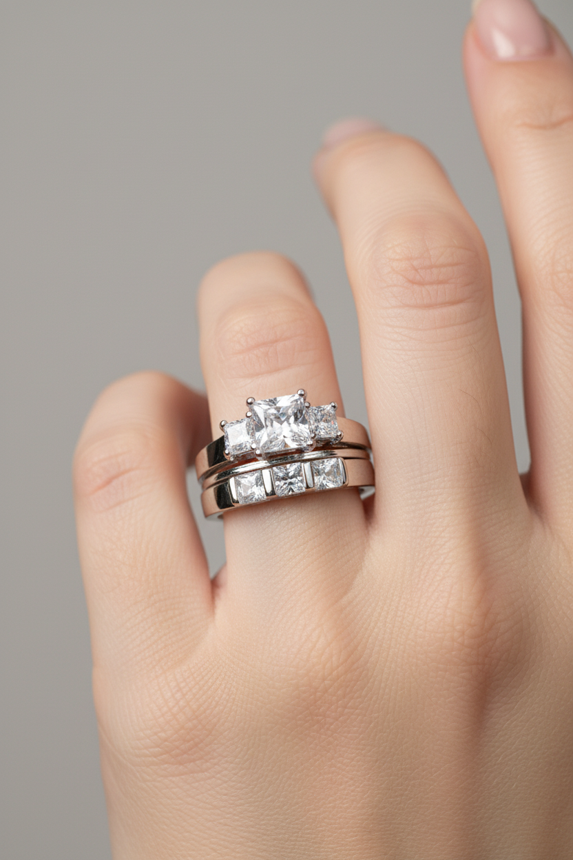 A White Cubic Zirconia Ring