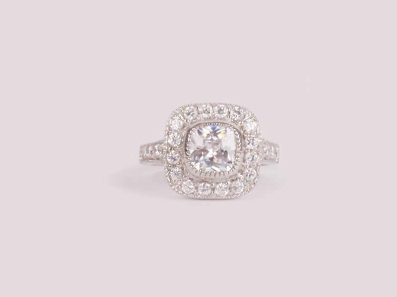 A White Cubic Zirconia Ring