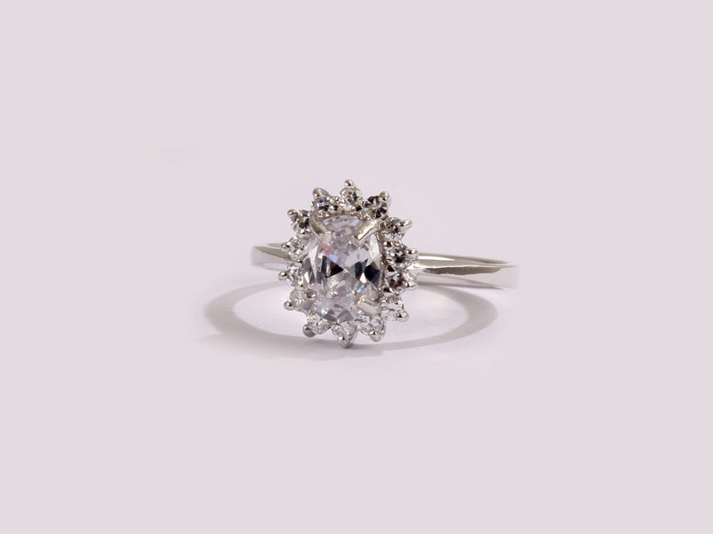 A White Cubic Zirconia Ring