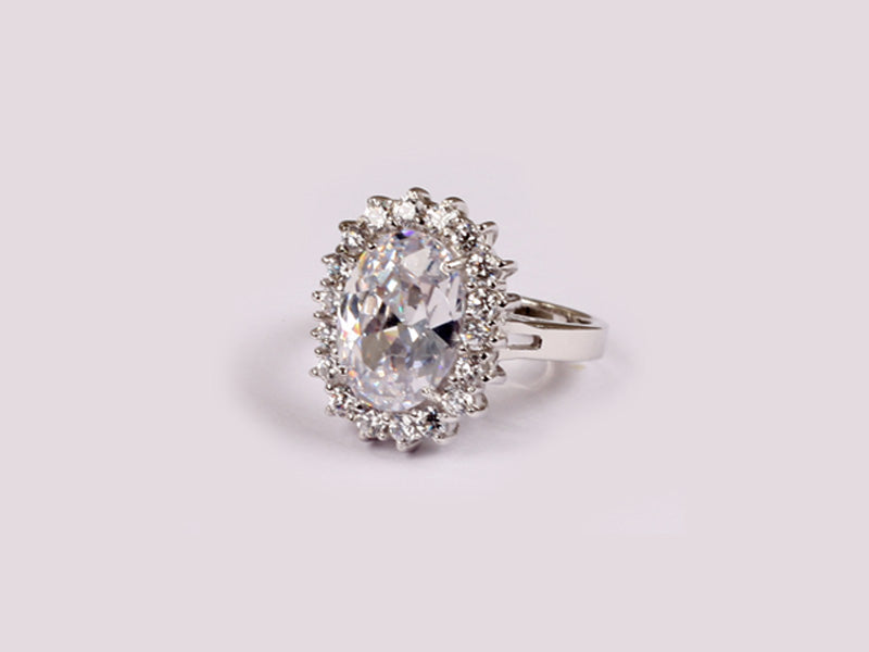 A White Cubic Zirconia Ring