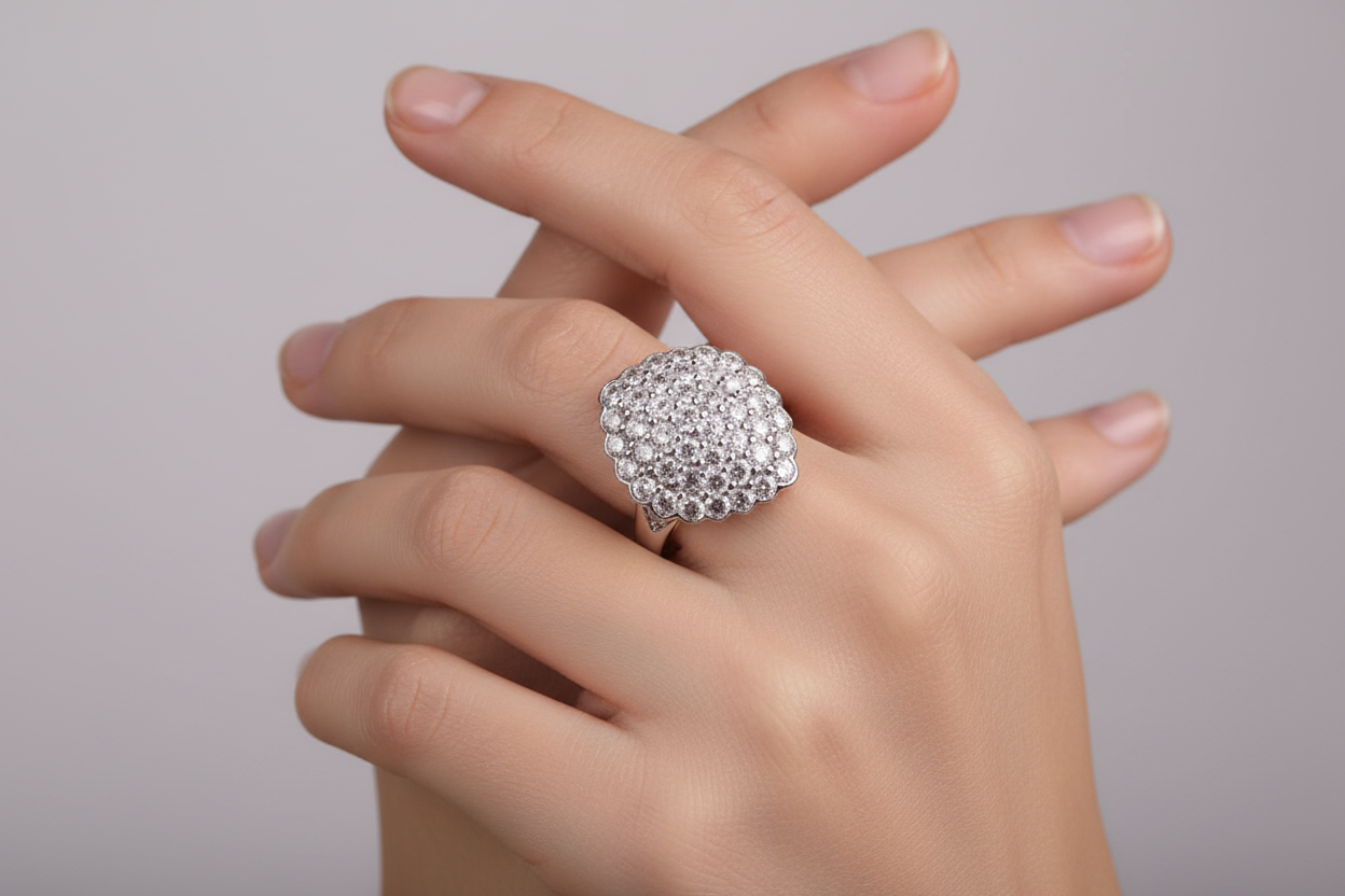 A White Cubic Zirconia Ring